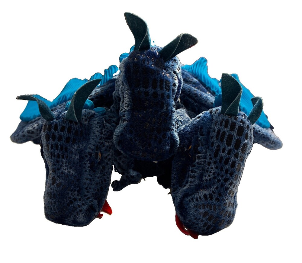 Folkmanis Three Headed Blue Dragon Hand Puppet Plush 16" Puppet Golf Head Cover